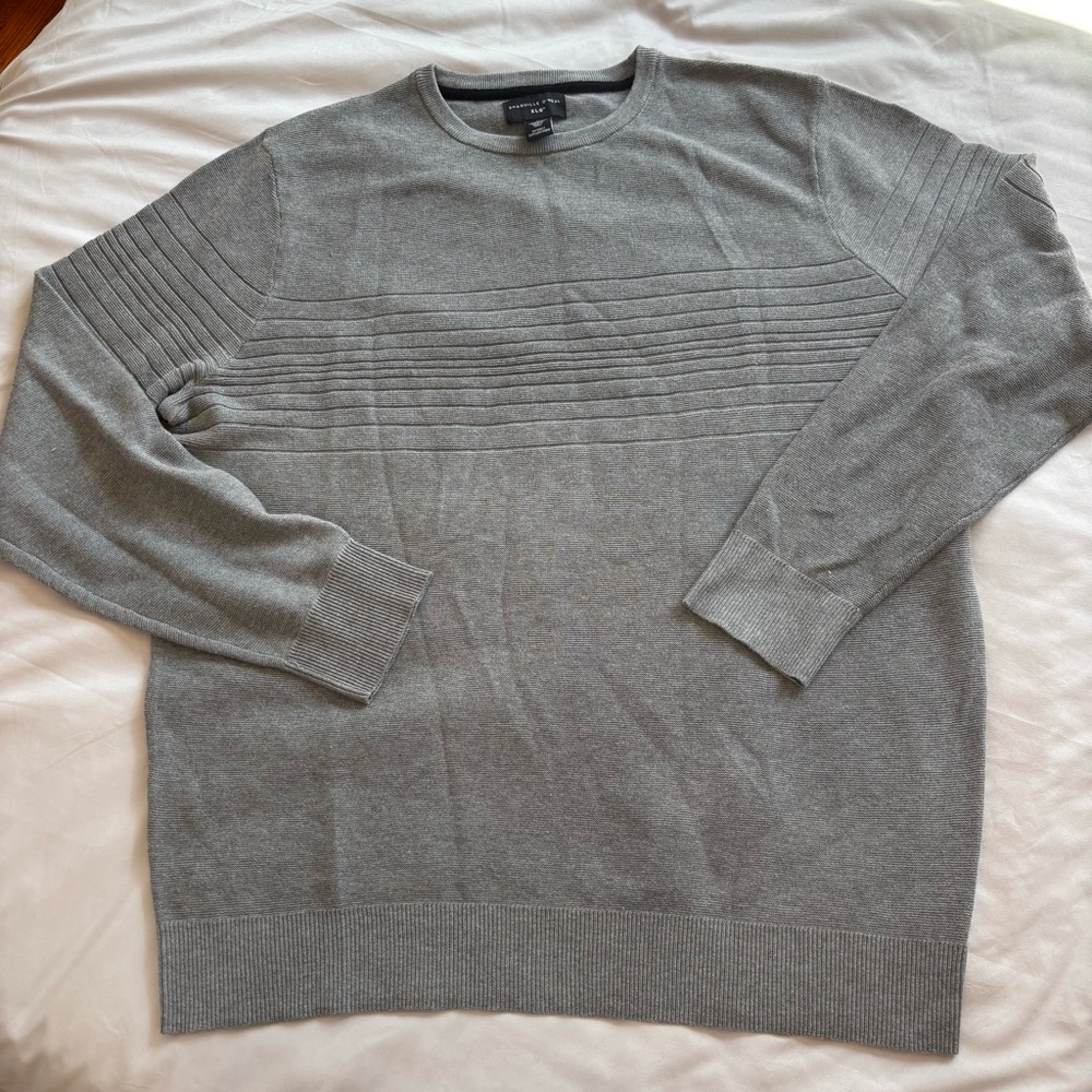 NEW Shaquille O’Neal Men’s Gray Sweater | Size 2XL Big And Tall